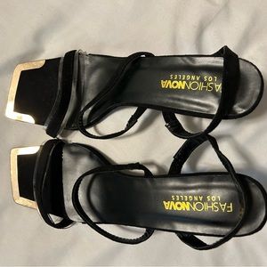 Fashion nova low heels.